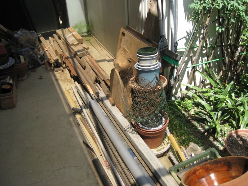 【高松市　不用品回収】お庭の木材撤去
