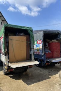 高松市木太町で一軒家分の不用品回収です。