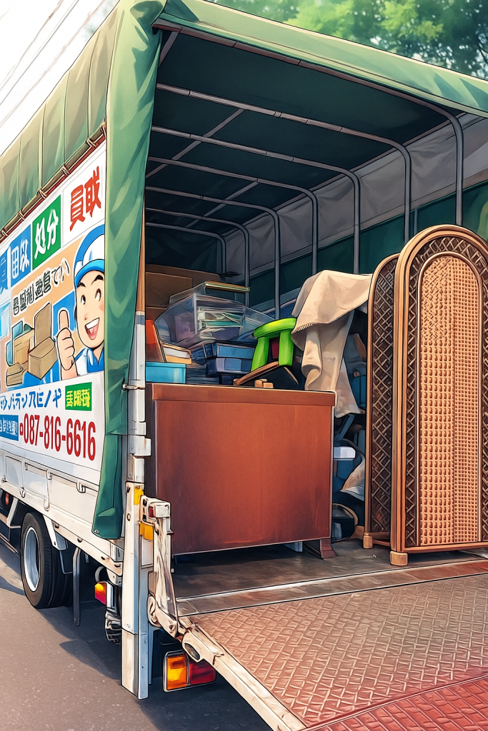 高松市西春日町で不用品回収!写真はアニメで!